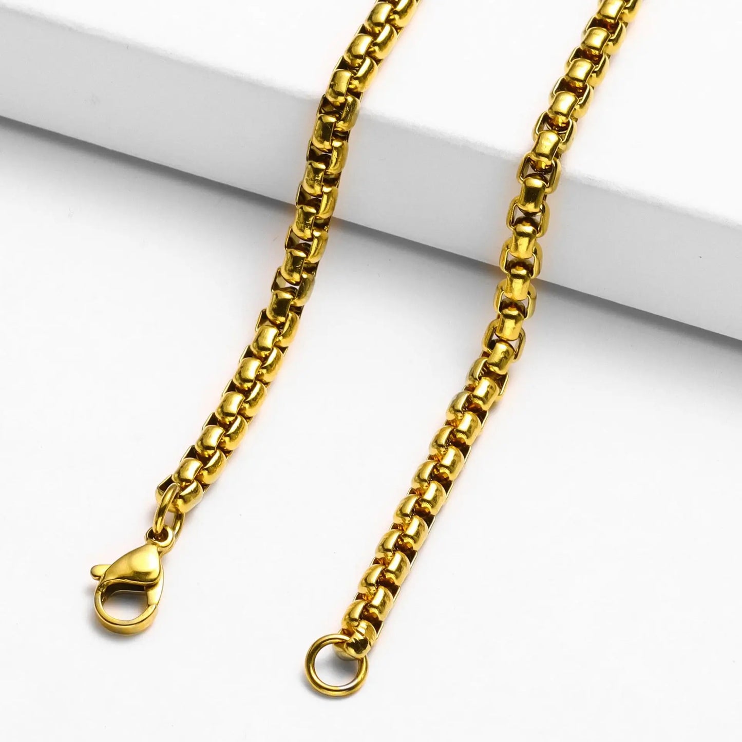 HNSP 316L Stainless Steel Thick Chain Necklace For Men Women Neck Jewelry Pendant Accessories Gold Silver Black Color