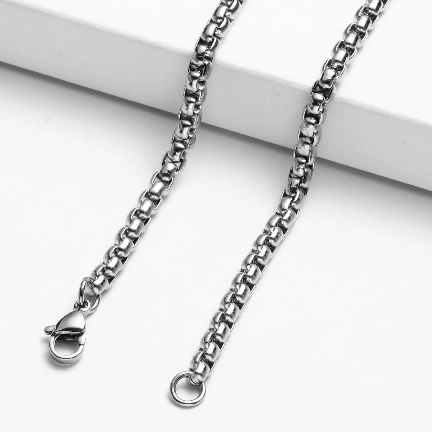 HNSP 316L Stainless Steel Thick Chain Necklace For Men Women Neck Jewelry Pendant Accessories Gold Silver Black Color
